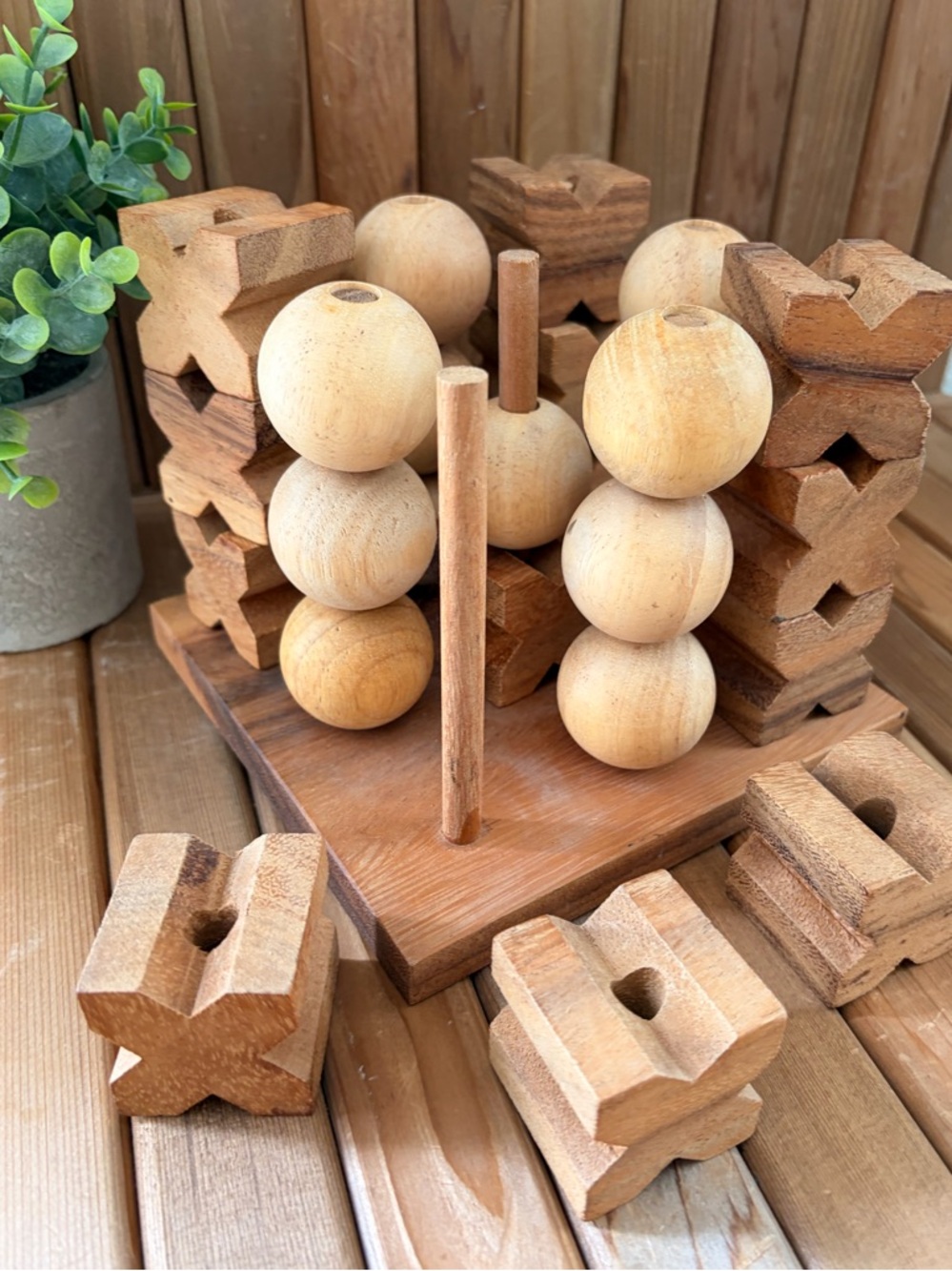 Sculptural Wooden Decor, Vintage Inspired Organic Puzzle Wabi Sabi Minimalist - Picture 4 of 9